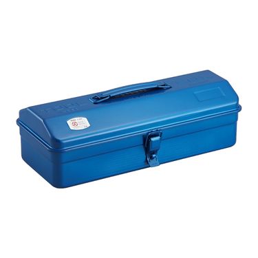 日本TOYO STEEL山型提把式鋼製單層收納工具箱Y-350/ 藍