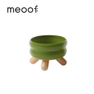 meoof GULU寵物陶瓷水碗 雲杉綠