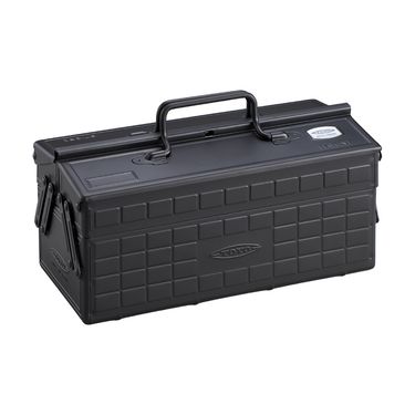 日本TOYO STEEL鋼製雙層手提兩段式收納箱ST-350/ 霧黑