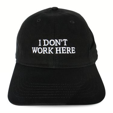 英國 IDEA SORRY I DON'T WORK HERE HAT刺繡棒球帽 經典老帽 黑色BLACK