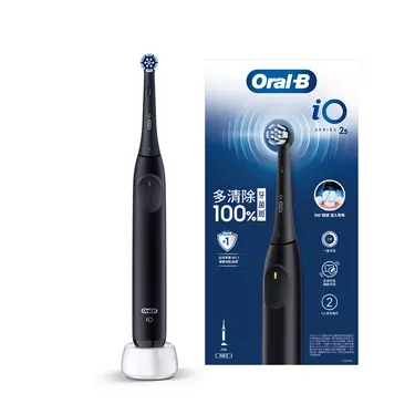 德國百靈Oral-B- iO2 微磁電動牙刷 (玫瑰粉/霧黑)/ 霧黑