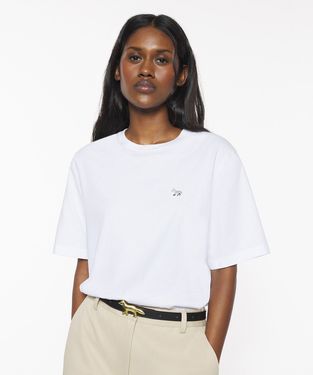 MAISON KITSUNÉ 明亮白小狐狸LOGO舒適短TEE/女裝/ M