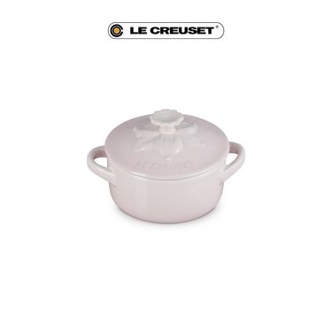 LE CREUSET瓷器春日花園系列迷你圓烤盅/ 貝殼粉