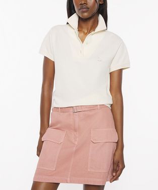 MAISON KITSUNÉ 大理石白小狐狸LOGO經典POLO衫/女裝/ M