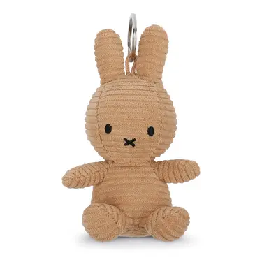 荷蘭BON TON TOYS Miffy米菲兔ECO燈芯絨鑰匙圈/ 奶茶/ 10cm