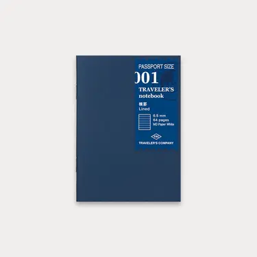 日本 TRAVELER'S COMPANY TRAVELER'S notebook 001 旅人手帳內頁/ Passport Size/ MD/ 橫線