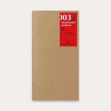 日本 TRAVELER'S COMPANY TRAVELER'S notebook 003 旅人手帳內頁/ 空白