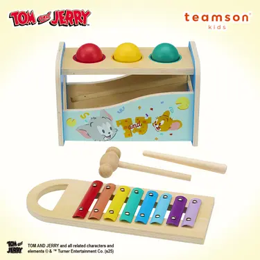 【Teamson】湯姆貓與傑利鼠 滾球彈奏敲擊玩具組
