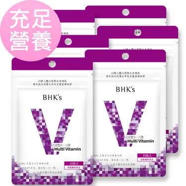 BHK's 綜合維他命錠 (30粒/袋)6袋組