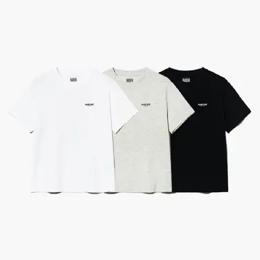 MARITHÉ FRANÇOIS GIRBAUD/ 3PACK SMALL REGULAR LOGO TEE 中性款 三件組基本款T恤（白／灰／黑）mix/ XL