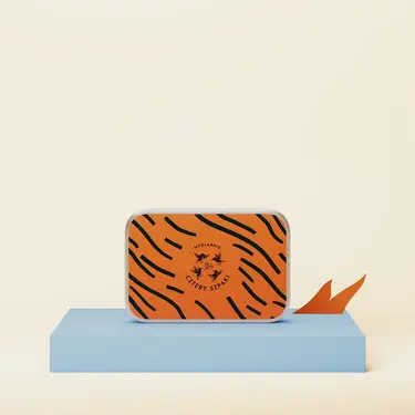 4Starlings長方形旅行皂盒/ 老虎紋