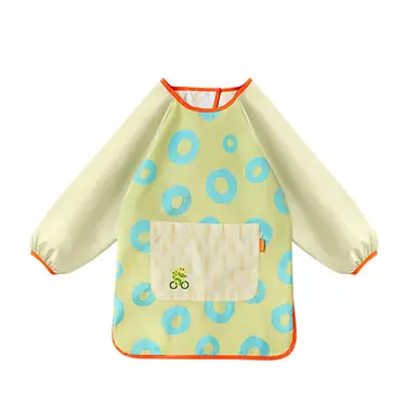Mideer幼兒防水防污美術衣/ 檸檬綠