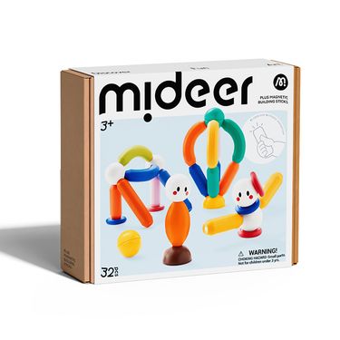 MiDeer幼兒加大版彩虹磁力棒/ 32PCS