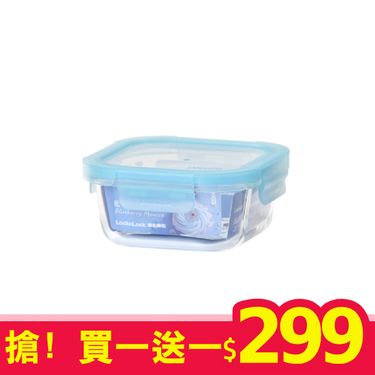 LocknLock樂扣樂扣藍莓慕斯耐熱玻璃保鮮盒/ 正方形/ 520ml