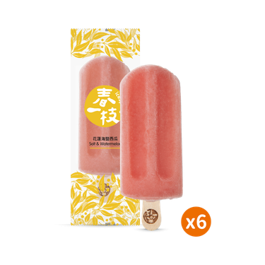 【春一枝】天然水果手作冰棒6入組/ 海鹽西瓜口味