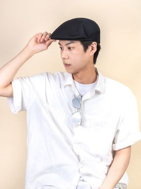 KANGOL TROPIC 504鴨舌帽/ 黑色/ M