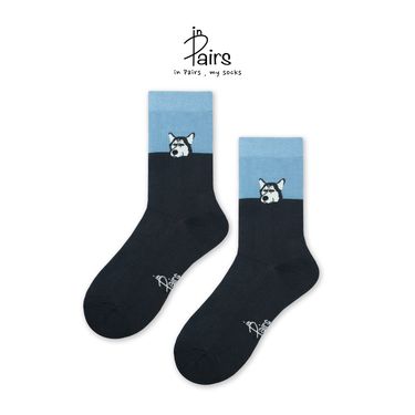 in Pairs中筒襪/ 一半更可愛/ 二哈凝視/ M/ 22-25cm