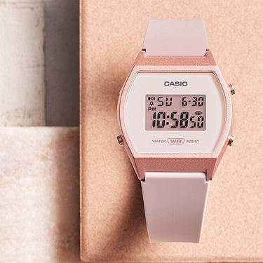 CASIO 卡西歐 乾燥玫瑰色女錶 電子錶 LW-204-4A