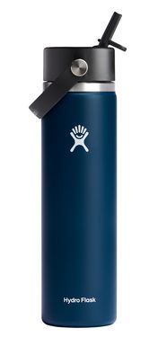 Hydro Flask 24oz寬口吸管真空保溫鋼瓶/ 靛藍色