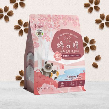 貪貪蜂之糧低敏無穀凍乾鮮肉貓糧/ 田野雙雞/ 泌尿道/ 1.8kg
