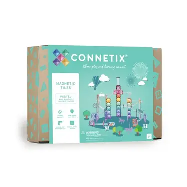 Connetix 磁樂®磁力片/ 106pcs 粉彩球道組