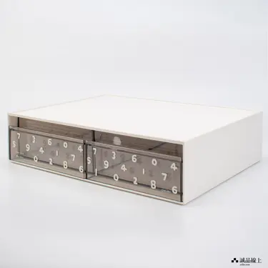 【誠品限定】SOU．SOU X 得力Deli桌上抽屜收納櫃/ PK105/ 二格/ 米白