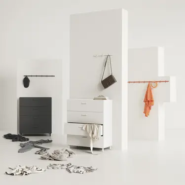 北歐櫥窗/String Furniture Relief 衣帽掛勾(米褐、41 公分)