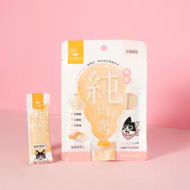 汪喵星球無膠純肉泥/ 鮭魚鬼頭刀/ 6g/ 5條