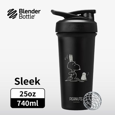 BlenderBottle Sleek按壓式不鏽鋼水壺/ 史努比SNOOPY/ 嚇我一跳/ 25oz/ 740ml