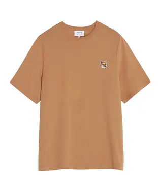 MAISON KITSUNÉ 焦糖南瓜色狐狸頭LOGO經典短TEE/女裝/ XL