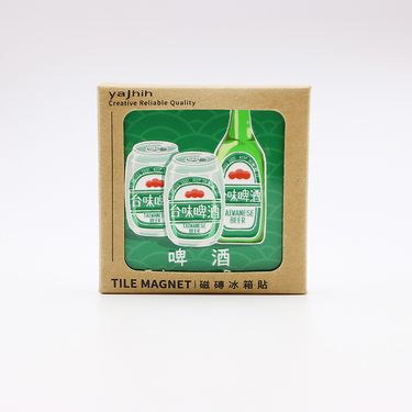 yajhih磁磚冰箱貼Tile Magnet/ 台灣文化/ 啤酒