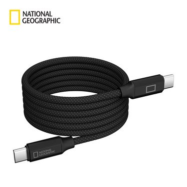 National Geographic磁吸充電線/ Type-C to Type-C/ 1.2M/ 黑