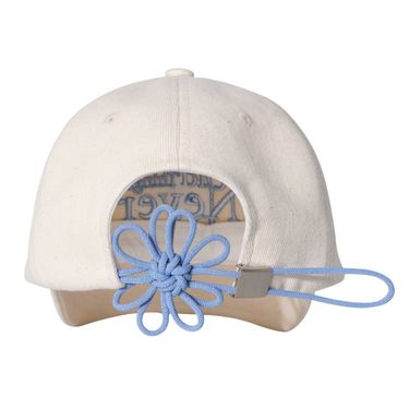 韓國 ONGO FLOWER KNOT CAP 經典花型綁帶棒球帽 天藍SKY