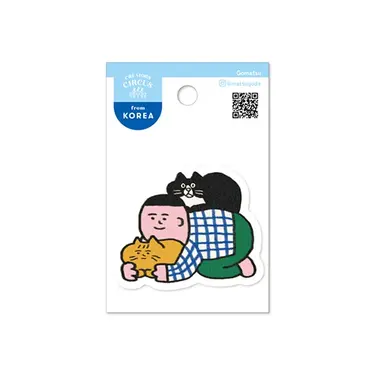 日本 FRONTIER Creators Circus 造型貼紙/ Gomatsu/ 開罐罐的和貓