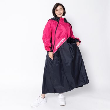 【Outperform-奧德蒙雨衣官方直營】EVO終結者斜開雙拉鍊專利連身式雨衣/ 桃紅/深藍/ XL