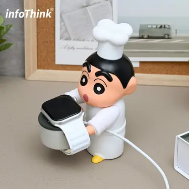 infoThink蠟筆小新系列公仔充電座/ for Apple Watch/ 廚師