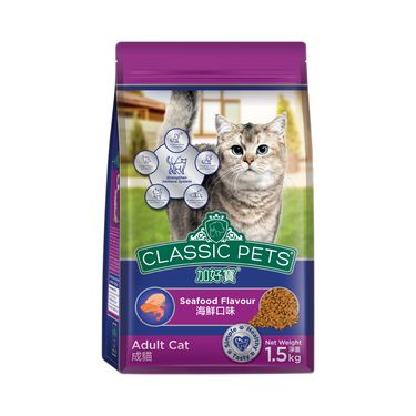 【Classic Pets加好寶】乾貓糧 1.5KGx3包/ 海鮮口味
