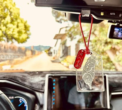 壹弍文創窗花玻璃海棠花台灣御守/ 出入平安