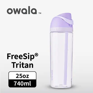 Owala Freesip Tritan彈蓋+可拆式吸管運動水壺/ 專利雙飲口/ 740ml/ 薰衣紫