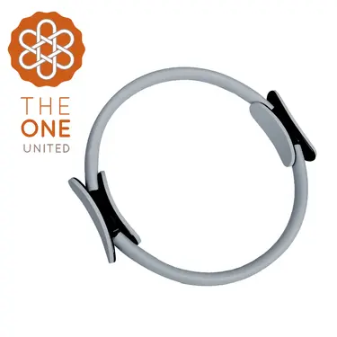 【The One】瑜珈皮拉提斯圈 健身環 肌力健身訓練環 瑜珈環 瑜珈圈 皮拉提斯 瑜珈輪(六色)/ 灰色