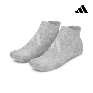 adidas 愛迪達 訓練止滑隱形襪-灰 (M/L)