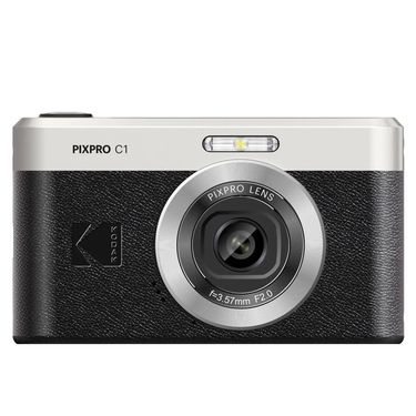 Kodak 柯達 PIXPRO C1 復古數位相機 自拍翻轉螢幕 口袋型相機 (公司貨-贈64GB記憶卡)/ 黑色
