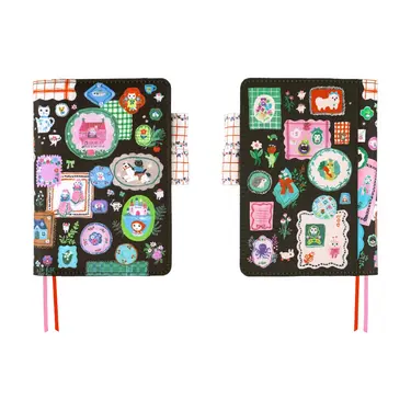 日本ほぼ日手帳A6書衣/ 北岸由美/ 白貓的桌面裝飾