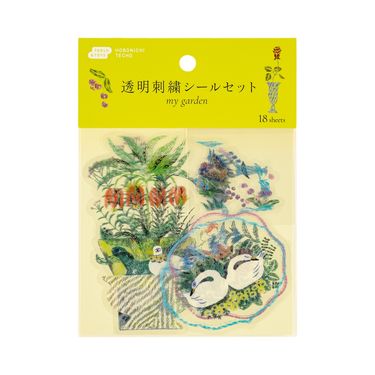 日本ほぼ日手帳透明刺繡貼紙組/ 奥見伊代/ 我的花園