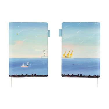 日本ほぼ日手帳書衣/ 5年/ A5/ 久保田寬子/ 黎明時分 海之夢