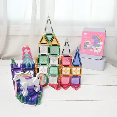 MNTL磁力片/ 童話城堡Fairy Tale Castle/ 粉彩色/ 50pcs