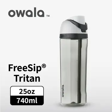 Owala Freesip Tritan彈蓋+可拆式吸管運動水壺/ 專利雙飲口/ 740ml/ 芝麻灰