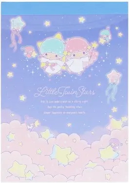 日本 sun-star 美樂蒂X酷洛米XKikiLala 迷你便條紙/ KikiLala夜空