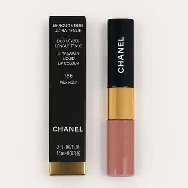 CHANEL香奈兒 超炫耀持色唇萃3.5ml 雙頭 186 - 杏桃裸粉 體驗版 平行輸入版
