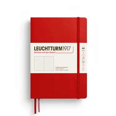 德國 LEUCHTTURM1917 硬殼筆記本/ A5/ 櫻桃/ 方點